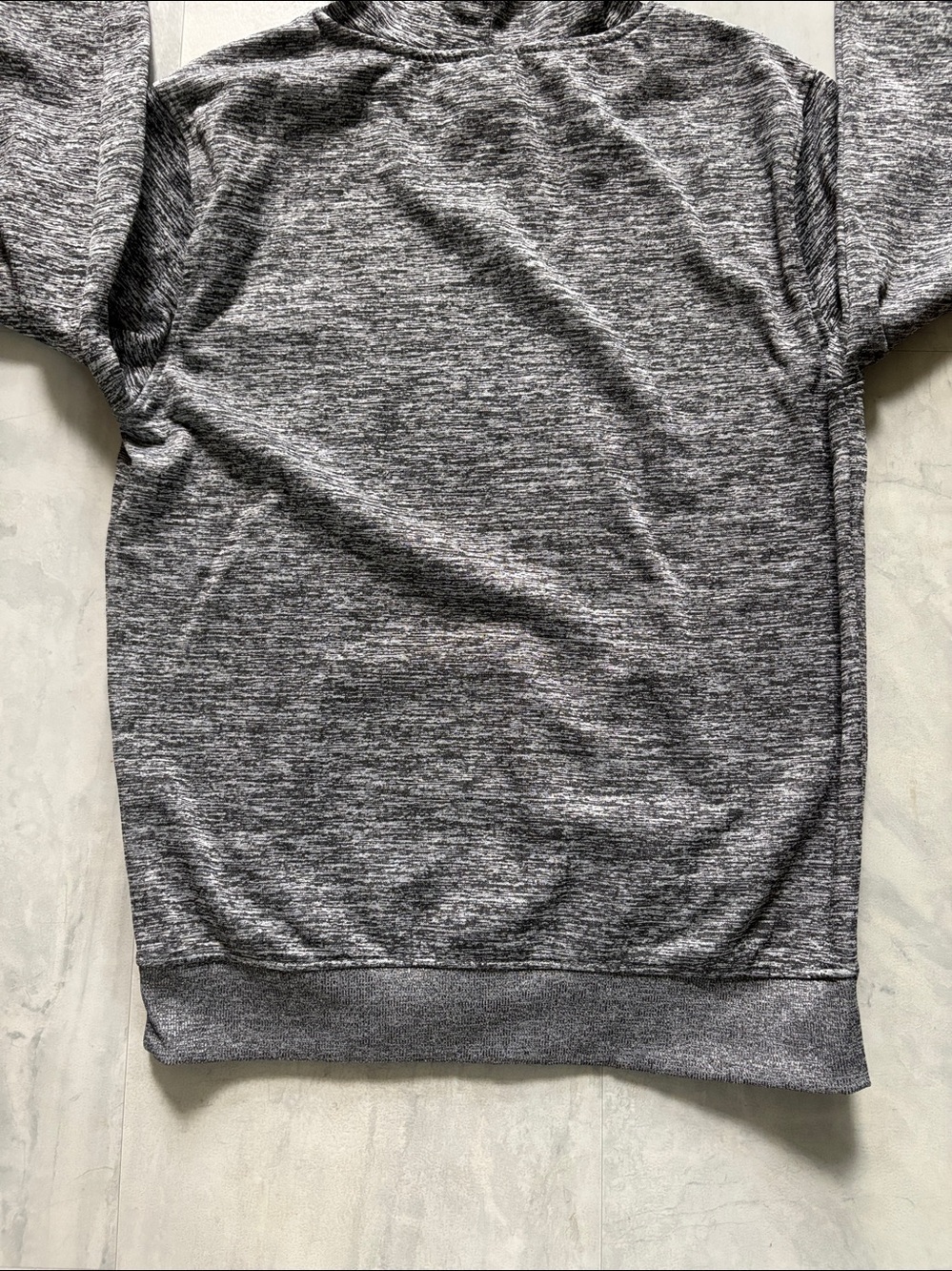 NBA Gray Heather Pullover Hoodie white NBA logo front long sleeve front pocket - Picture 12 of 14
